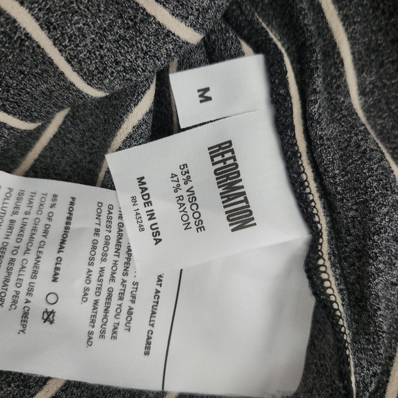 Reformation striped black and cream tank - Picture 3 of 5